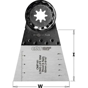 Příslušenství k pile CMT Orange Tools CMT Starlock Ponorný pilový list BIM s dlouhou životností, na dřevo a hřebíky - 65 mm
