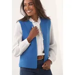 Blancheporte Svetr s kulatým výstřihem, bez rukávů modrá 34/36