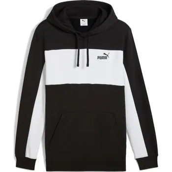 Pánské oblečení Pánská mikina PUMA ESS BLOCK HOODIE FL 684686-01 ČERNÁ XXL