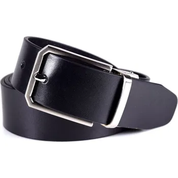 Opasek Papillon Pánský kožený opasek No.5 (35mm)-Černý / 100 cm