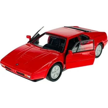 autíčko WELLY BMW M1 E26 ČERVENÝ 1:34 NOVÉ KOVOVÉ AUTO 43780