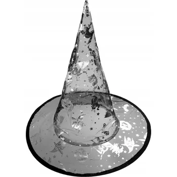Pokrývka hlavy Klobouk čarodějnice Kraszek stříbrný