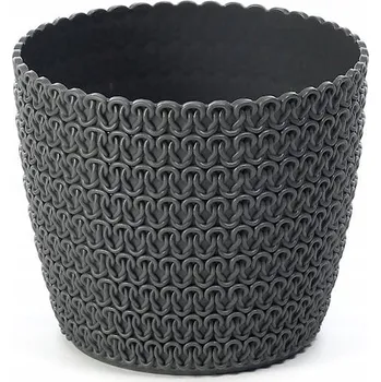 Květináč Květináč plast černý Lamela 31,5 cm x 36 x 31,5 cm