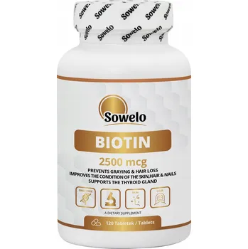 Doplněk stravy Sowelo Biotin 2500 mcg biotin tablety 120 ks
