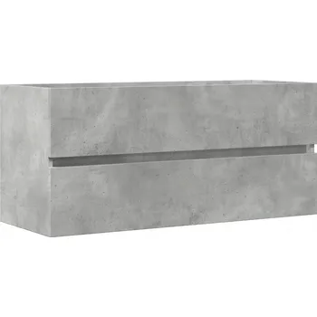 Koupelnový nábytek Závěsná umyvadlová skříňka 100 x 38,5 x 45 cm, šedá barva betonu