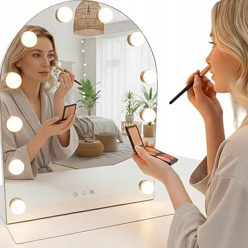 Zrcadlo Zrcadlo Holidom stojící ovál, kovový rám, 400 x 500 mm