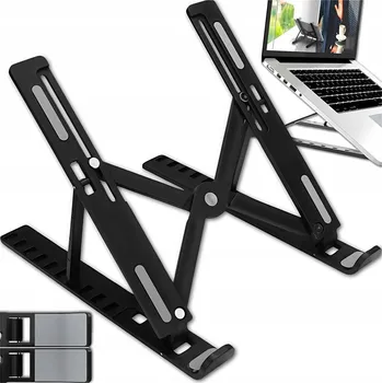 Skládací stojan pod notebook Shopuj.pl, černý, hliníkový
