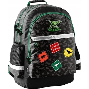 Školní batoh Školní batoh Paso s více přihrádkami černý, vícebarevný, zelený 19 l
