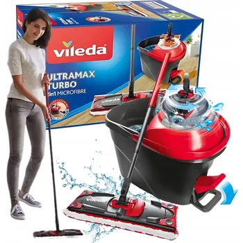 mop VILEDA ROTAČNÍ MOP ULTRAMAX TURBO XL 42CM Červená