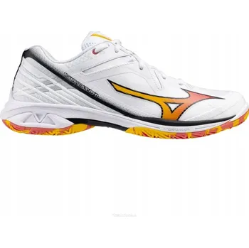 Pánská sálová obuv Badmintonové boty Mizuno Wave Claw 3 Bílé, velikost 43