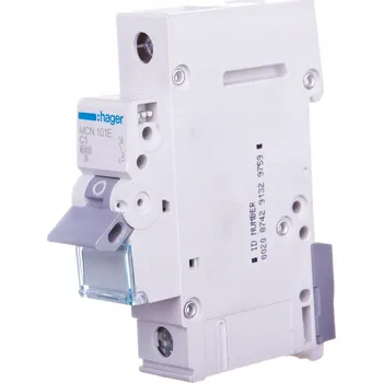 vypínač HAGER MCB Nadproudový spínač 6kA 1P C1A MCN101E