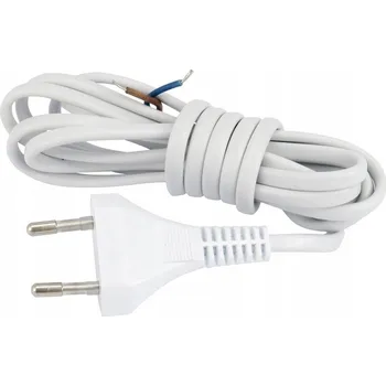 elektrický kabel Kabel 2M s bílou zástrčkou 2 x 0,5 mm2