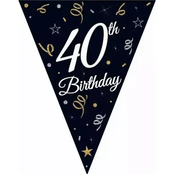 GIRLANDA K 40. NAROZENINÁM vlajky 40th Birthday 270cm