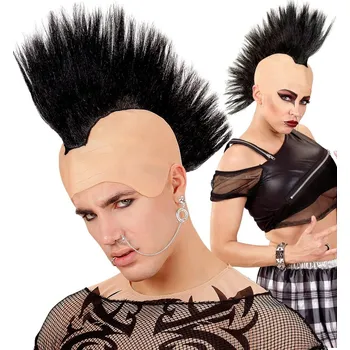 Černá paruka pankáč