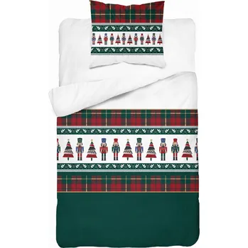 Povlečení Povlečení z bavlněného saténu 140x200 do ložnice sobů louskáček na ořechy