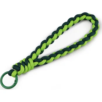 Splétaný přívěsek / klíčenka s karabinou, barva 6 zelená