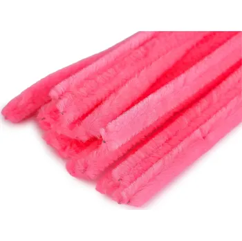 Chlupaté drátky na tvoření Ø6 mm délka cca 30 cm, barva 34 (A033) růžová pink
