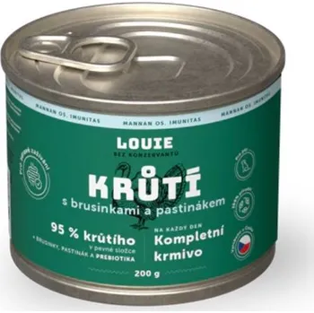 Krmivo pro psa Konzerva LOUIE Dog krůtí s brusinkami a prebiotiky 200g