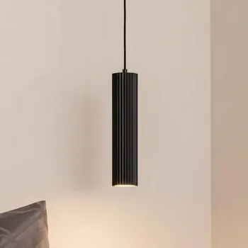 SOLLUX LIGHTING Závěsná lampa Carbon, černá, Ø 6 cm, hliník - Stříška - délka 8 cm, šířka 8 cm, výška 2 cm 1 x 10 W LED - Doprava zdarma