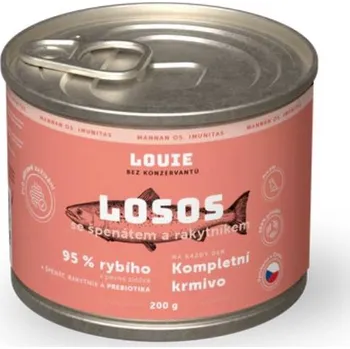 Krmivo pro psa Konzerva LOUIE Dog losos s rakytníkem a prebiotiky 200g
