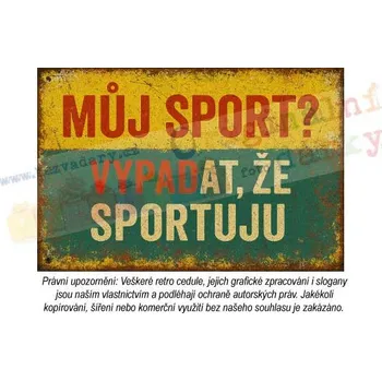 Plechová cedule Retro cedule - Sport 4 - Plast / A5 ( 20x15cm)
