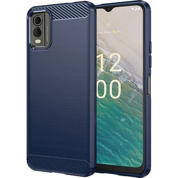 Pouzdro na mobilní telefon Techsuit Carbon Silicone Nokia C32 Blue