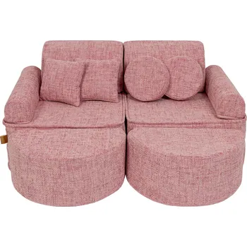 Sedací souprava MeowBaby Modulární dětská sedačka Tangle Bubblegum Pink Max, velikost střední