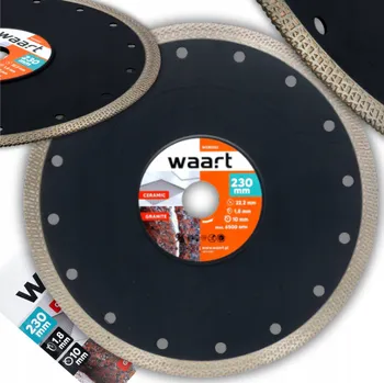 Příslušenství k brusce WAART DIAMANTOVÝ KOTOUČ KARTÁČOVÝ NA ŘEZÁNÍ SLINUTÉ DLAŽBY, MARMORU A ŽULY 230 mm