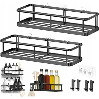 ROHOVÁ POLICE DO KOUPELNY ZÁVĚSNÁ POD SPRCHU BEZ VRTÁNÍ LOFT 2KS