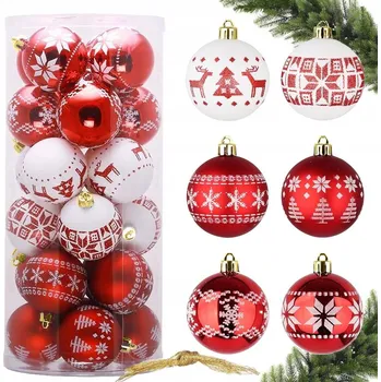 Vánoční dekorace VÁNOČNÍ BAŇKY NA VÁNOČNÍ STROMEČEK 5 cm SADA 30 KUSŮ SADA NEROZBITNÝCH OZDOB