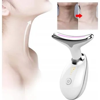 Masážní přístroj MASÁŽNÍ PŘÍSTROJ LIFTINGOVÝ NA KRK S LED A VIBRACEMI 3 REŽIMY PRO MLADISTVOU A VYPNUTOU PLEŤ