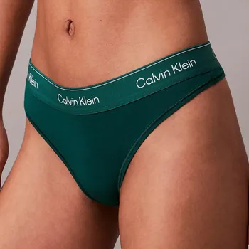Kalhotky Calvin Klein - Icon cotton modal tanga turf M QF8518