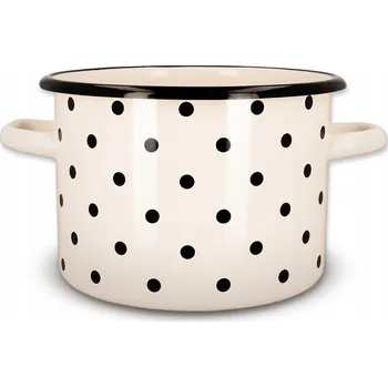 Hrnec Hrnec hrnec Emajlo Olkusz KRÉM TEČKY 2 l