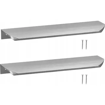 Nábytkové kování Nábytková Úchytka Hranová Moderní Hliníková Stříbrná 212 mm 2 kusy