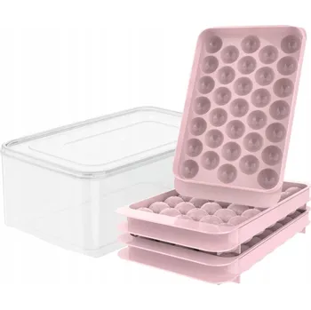 Tvořítko na led SET FORMA NA LEDOVÉ KOSTKY 4 KUSY SILIKONOVÉ FORMY NA LED 132kusů KULIČEK