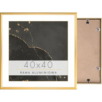Rám na obraz Rámeček na fotografie 40x40 hliníkový rám zlatý foto