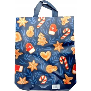 Vánoční Nákupní Taška na Perníky Prostorná a Odolná 38x8,5x42 cm