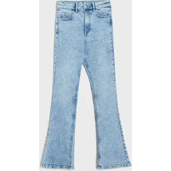 Dívčí džíny Sinsay - Džíny s rozšířenými nohavicemi s opraným efektem - modrá - 794HB-50J - 794HB-50J-158