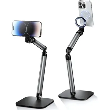 Telefonní příslušenství Telesin Stolní Flexibilní Stojan Držák na Telefon se Základnou a Magnetickým Držákem na Telefon Flat Lay