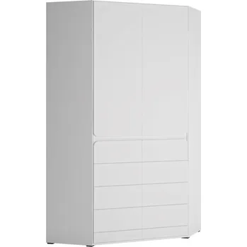 Šatní skříň Prostorná rohová skříň do dětského pokoje Flexi - Meble Wojcik Bílý Alpin Supermat / Billbergia 101x193.4 cm