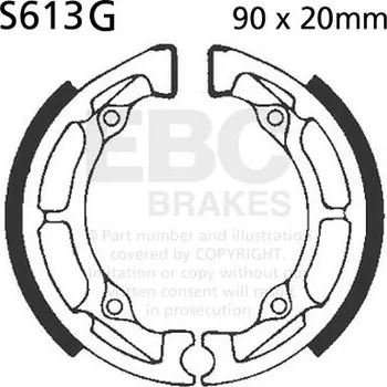 Brzdová čelist Sada brzdových čelistí EBC S613G drážkovaný