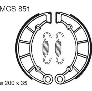 Brzdová čelist Brzdové čelisti LUCAS MCS 851