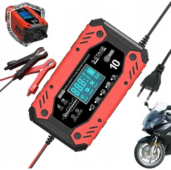 Nabíječka autobaterie Výkonná Inteligentní Nabíječka Autobaterií 24V 12V 10A