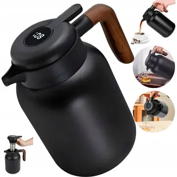 1,5L Termoska Džbán na Kávu Čaj s Inteligentním Ukazatelem Teploty