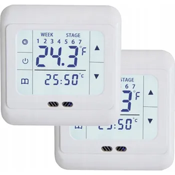 2X TERMOSTAT Pokojový Regulátor Teploty 16A pro Podlahové Topení