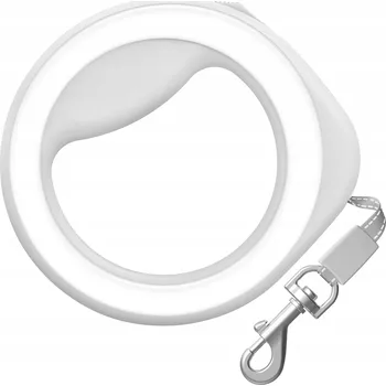 Vodítko pro psa Vodítko pro psy, kulaté, reflexní, bílé, vel. XS-M do 40 kg, 2,9 m