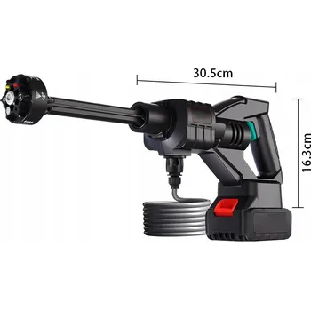 Vysokotlaký čistič AKUMULÁTOROVÁ BEZDRÁTOVÁ TLAKOVÁ MYČKA SE 2 BATERIEMI 3000 MAH