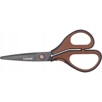Kancelářské nůžky Kancelářské nůžky Leviatan Smart s teflonovým povrchem, 17,5 cm, hnědé
