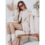 Smetanová dámská zateplená koženková bunda NORFDIMA TY4735 Velikost: S