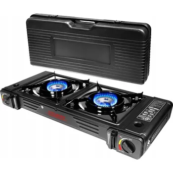 Turistický vařič Turistický vařič STILHOFF 2 hořáky, černý, na kartuše